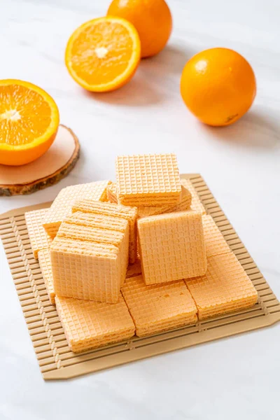 Oblea Con Sabor Crema Naranja —  Fotos de Stock