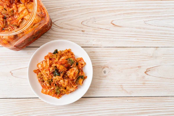 Kimchi Col Plato Estilo Comida Tradicional Coreana —  Fotos de Stock