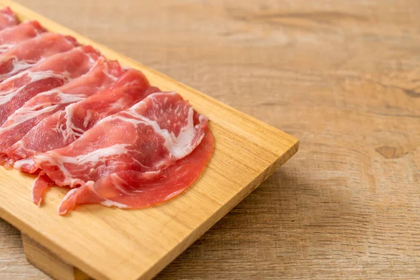 Fresh Sliced Collar Pork Raw — Stock Photo, Image