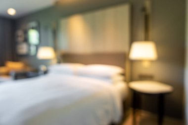 soyut bulanıklık ve odaklanmış yatak odası arka plan için iç mekan