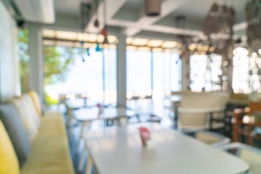 Arka plan için soyut bulanıklık ve odaklanmış kafe restoranı