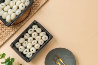 Kutuda taze rambutan - üst görünüm