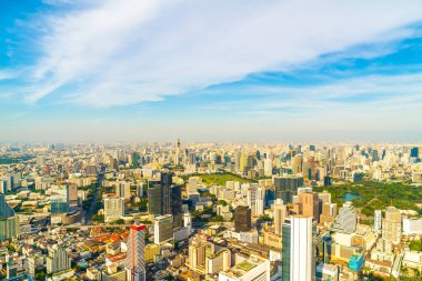 Bangkok Tayland 'da mimarisi ve binası olan güzel bir şehir manzarası