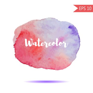 Suluboya tarzında vektör nokta çizim. Tasarım veya baskı için renkli öğe. Gökkuşağı arka plan metin kelime çizilmiş. Kırmızı mor