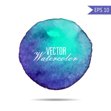 Suluboya tarzında vektör nokta çizim. Tasarım veya baskı için renkli öğe. Gökkuşağı arka plan metin kelime çizilmiş. Mavi mor