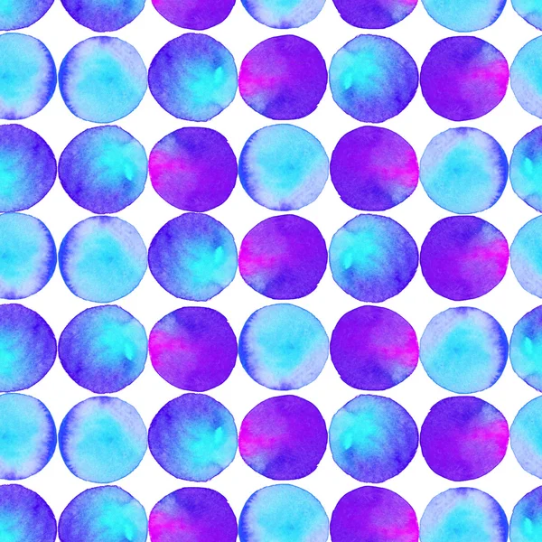 Seamless pattern. Watercolor abstract background. round brushstrokes. On white . Colorful and endless rainbow