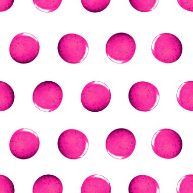 Parlatıcı glitter noktalar ile Seamless modeli. pembe altın çizmek engelliyor. El yapımı. Beyaz arka plan üzerinde izole. Kumaş baskı