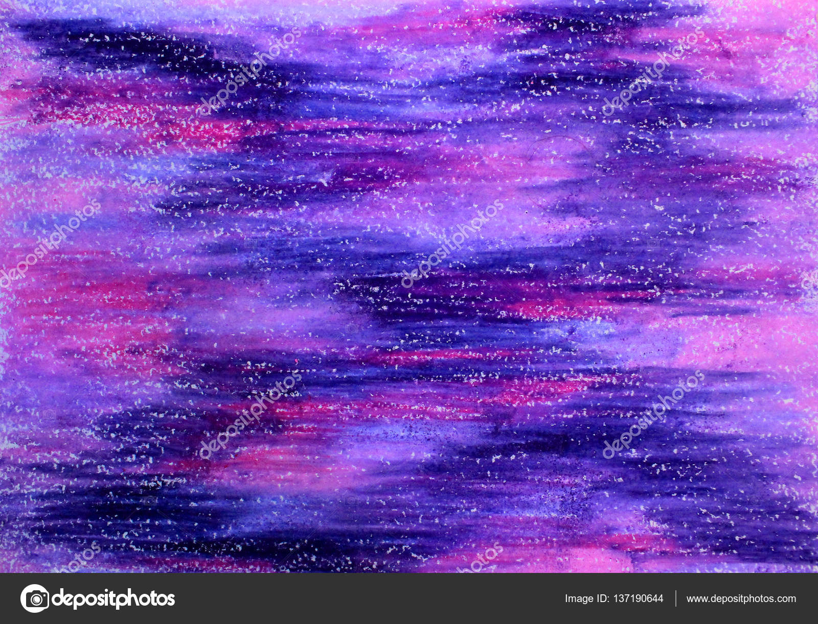 Disegno a pastello colorato Fatte a mano in stile Struttura viola Tecniche di schizzo sfondo Arte bambini