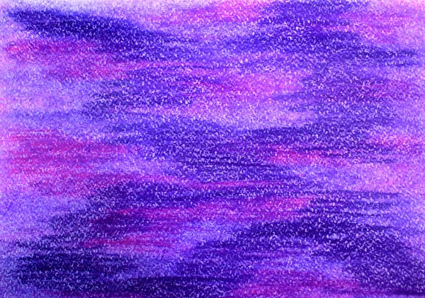 Kleurrijke pastel tekening. Handgemaakte die stijl. Violet textuur. Achtergrond te schetsen. De kunst van de kinderen. Aquarel papier. Kind ontwerp. Regenboog verf ruimte patroon. — Stockfoto