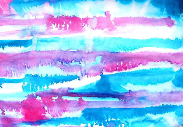 Peinture abstraite à l'encre bleue rose sur papier grunge. Aquarelle peint à la main. laver. Illustration tâche et tache. Couleur vive. Créativité inhabituelle art . — Photo