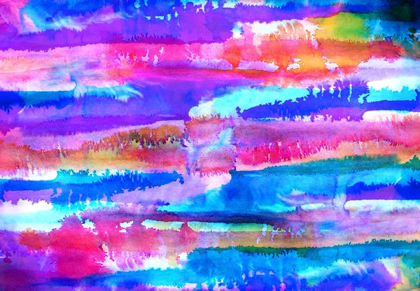 グランジ テクスチャにバイオレット ピンク水墨画を抽象化します。手描きの水彩画の背景。洗ってください。図汚れとスポット。明るい色です。異常な創造性芸術. — ストック写真