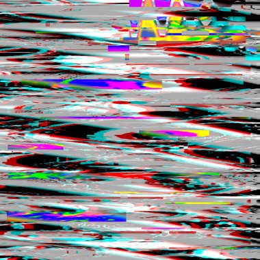 Glitch psychedelic background. Old TV screen error. Digital pixel noise abstract design. Photo glitch. Television signal fail. Technical problem grunge wallpaper. Colorful noise clipart