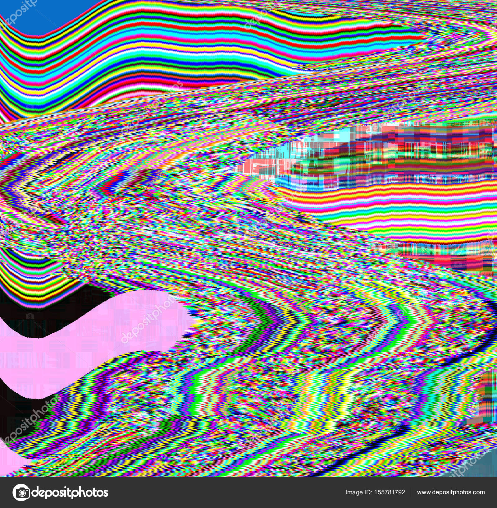 Glitch Universe Background Old TV Screen Error Digital Pixel Noise