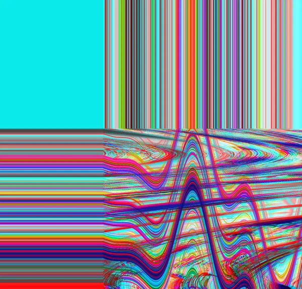 Glitch psychedelic background. Old TV screen error. Digital pixel noise abstract design. Photo glitch. Television signal fail. Technical problem grunge wallpaper. Colorful noise — Stock Photo, Image