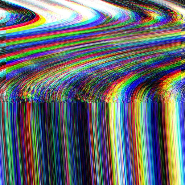 Glitch psychedelic background. Old TV screen error. Digital pixel noise abstract design. Photo glitch. Television signal fail. Technical problem grunge wallpaper. Colorful noise — Stock Photo, Image