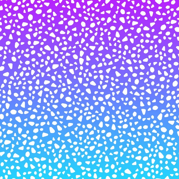 Patrón sin costura vectorial con manchas de pincel. Color blanco sobre fondo rosa azul degradado. Textura grange pintada a mano. Elementos de tinta. Estilo moderno de moda. Estampado de tela sin fin. Parecen flores. — Archivo Imágenes Vectoriales