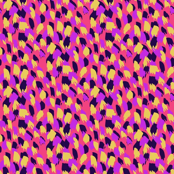 Ручной рисунок абстрактного вектора гранжа бесшовный шаблон. Фон окрашен чернилами. Желтый розовый фиолетовый цвет. Grange и школьный стиль для ребенка, детей, подростков. Яркое и лето — стоковый вектор