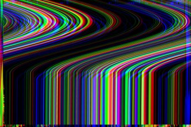 Arızalı psikedelik arka plan. Eski TV ekran hatası. Dijital piksel gürültü soyut tasarım. Fotoğraf arızası. Televizyon sinyali kesildi. Teknik sorun grunge duvar kağıdı. Renkli ses
