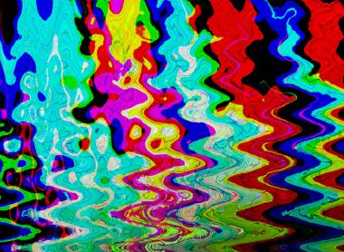 Arızalı psikedelik arka plan. Eski TV ekran hatası. Dijital piksel gürültü soyut tasarım. Fotoğraf arızası. Televizyon sinyali kesildi. Teknik sorun grunge duvar kağıdı. Renkli ses