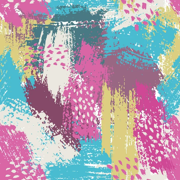 Απρόσκοπτη μοτίβο με ρίγες βούρτσα και εγκεφαλικά επεισόδια. Ροζ μπλε βιολετί χρώμα. Φόντο. Χειροποίητη υφή grange. Τα γεωμετρικά στοιχεία του μελανιού. Μοντέρνο στυλ μόδα. Ατελείωτες ύφασμα εκτύπωσης. — Φωτογραφία Αρχείου