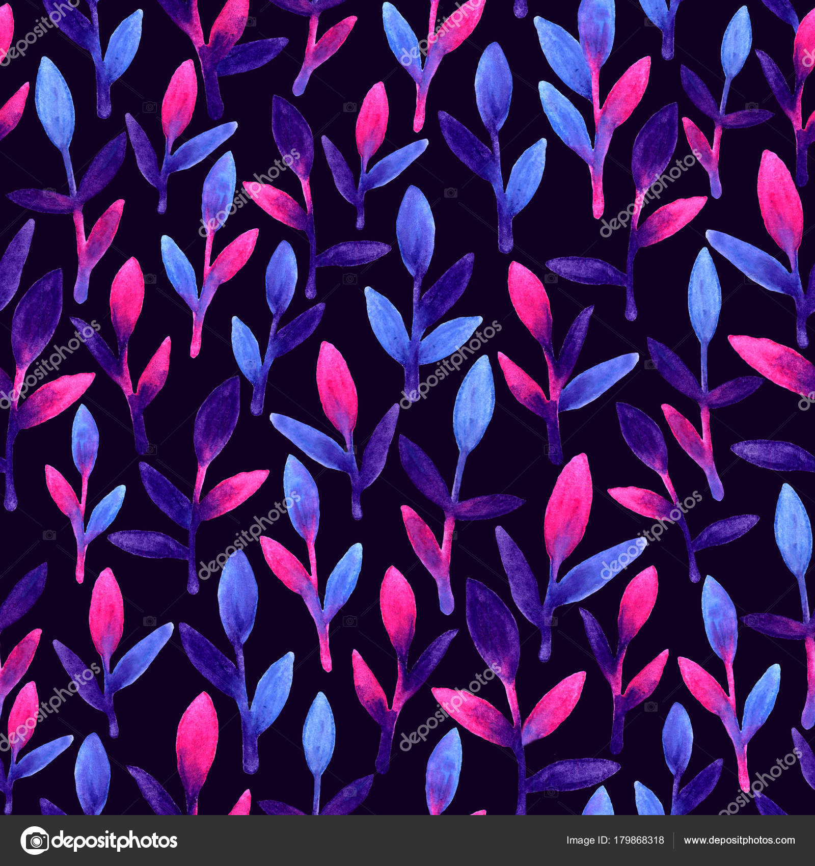 Motif Floral Sans Couture Simple Et Mignon Rose Bleu Et