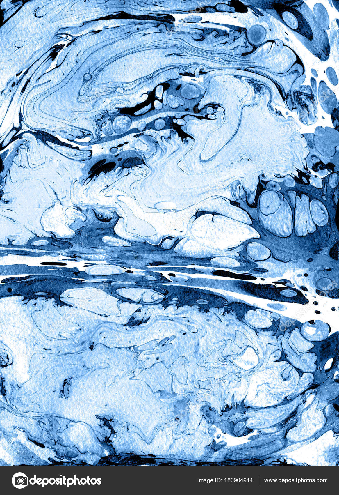 手作りの大理石テクスチャです 流体を描画します 印刷 背景 繊維 ポスター カード 壁紙 のデザインに使用できます モダンなアートワーク 霜降り描画ブラシ 白 青の色 ストック写真 C Vitmann