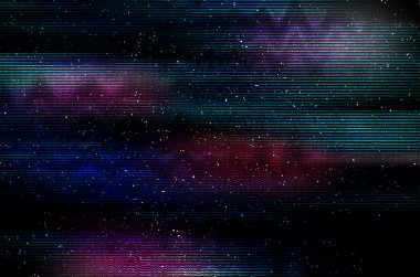 Arızalı evren arka planı. Eski TV ekran hatası. Dijital piksel gürültü soyut tasarım. Fotoğraf arızası. Televizyon sinyali kesildi. Teknik sorun grunge duvar kağıdı. Renkli ses