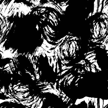 Vektör renkli Dikişsiz desen fırça darbeleriyle ve nokta. Beyaz arka planda siyah renk. Grange doku el boyalı. Mürekkep geometrik öğeleri. Moda modern tarzı. Olağandışı