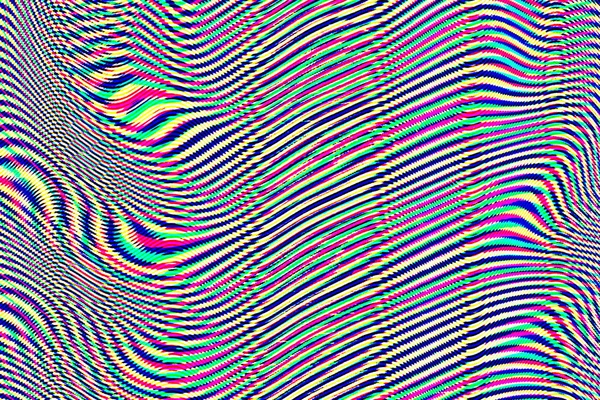 Glitch psykedelisk baggrund. Gammel tv-skærmfejl. Digital pixel støj abstrakt design. Fotofejl. Fjernsynssignalet svigter. Teknisk problem grunge tapet. Farverig støj - Stock-foto