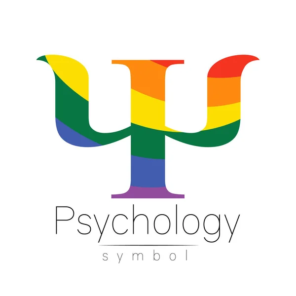 Векторна психологія символ LGBTQA. Прапор гордості фону. Іконка для геїв, лесбіянок, бісексуалів, транссексуалів, квір-людей і союзників. Може бути використаний для знакового активізму або консультування. ЛГБТ ізольовані на білому . — стоковий вектор
