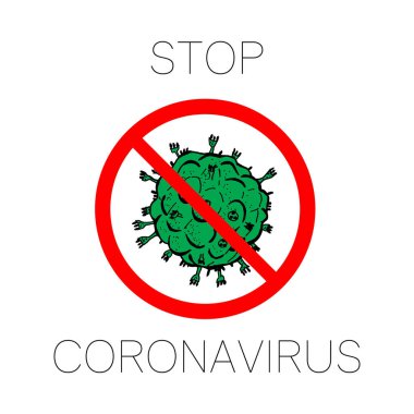 2019-ncov bakterisi beyaz arka planda izole edildi. Kırmızı daire ikon vektörü Coronavirus. Covid-19 bakteri korona virüsü hastalığı işareti. Sars pandemik konsept sembolü. Salgın. İnsan sağlığı ve sağlık.