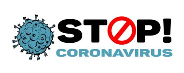 2019-ncov bakterisi beyaz arka planda izole edildi. Coronavirus Dur işareti vektör arka planı. Covid-19 bakteri korona virüsü hastalığı. Sars pandemik konsept sembolü. Sağlık sigortası