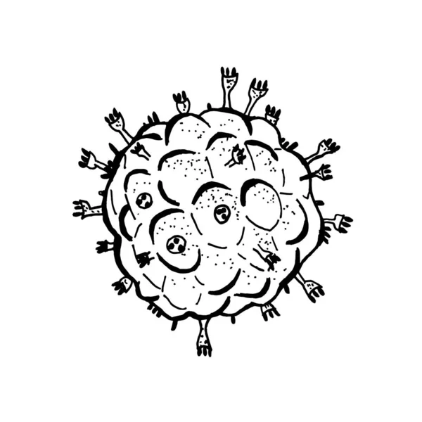 Bacterias 2019-nCoV aisladas sobre fondo blanco. Icono vector Coronavirus. COVID-19 bacteria corona virus enfermedad signo. SARS símbolo concepto pandémico. Pandemia. Salud humana y medicina . — Vector de stock