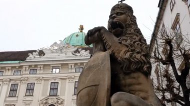 giriş Parlamento ayrıntı aslan heykeli, Viyana