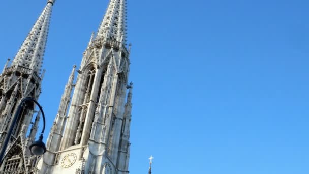 Vista sul tetto del Duomo di Vienna — Video Stock