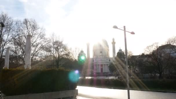 奥地利维也纳Carlskirche教堂 — 图库视频影像