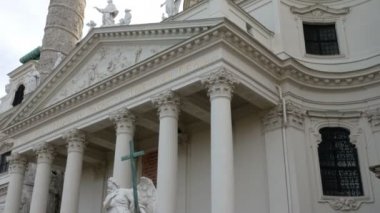 Karlsplatz Kilisesi, Viyana Avusturya cephesinde yakın çekim