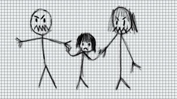 小女孩被父母性虐待 — 图库视频影像