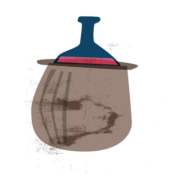 Вино колба, пищевая иллюстрация в винтажном стиле — стоковое фото