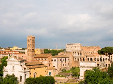 Palatine Tepesi, Antik Roma İtalya dan Colosseum görüntüleyin