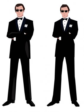James bond karakteri illüstrasyon