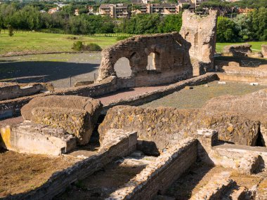 çevresinde via appia Antik Roma bir bahar günü, İtalya