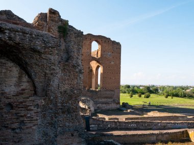 çevresinde via appia Antik Roma bir bahar günü, İtalya