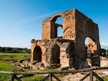 çevresinde via appia Antik Roma bir bahar günü, İtalya