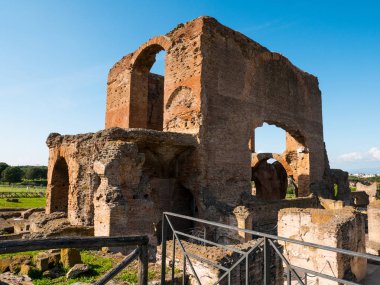 çevresinde via appia Antik Roma bir bahar günü, İtalya