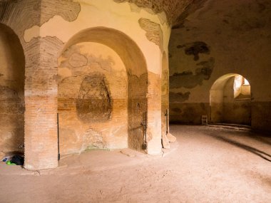 çevresinde via appia Antik Roma bir bahar günü, İtalya