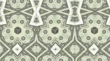 Dolar banknotunun kaleydoskop modeli, para ve ticareti temsil etmek için ideal görüntü