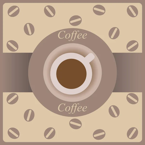 Kaffeebohnen. Designbanner, Plakate, Flugblätter, Etiketten. — Stockvektor
