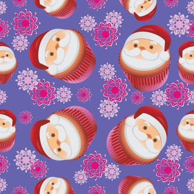 Desen cupcake Noel Baba ile. 