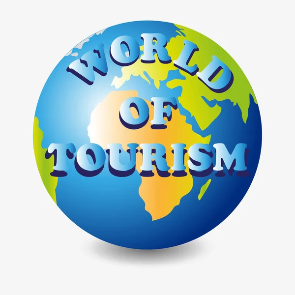 World of tourism. Planet. — Stock Vector